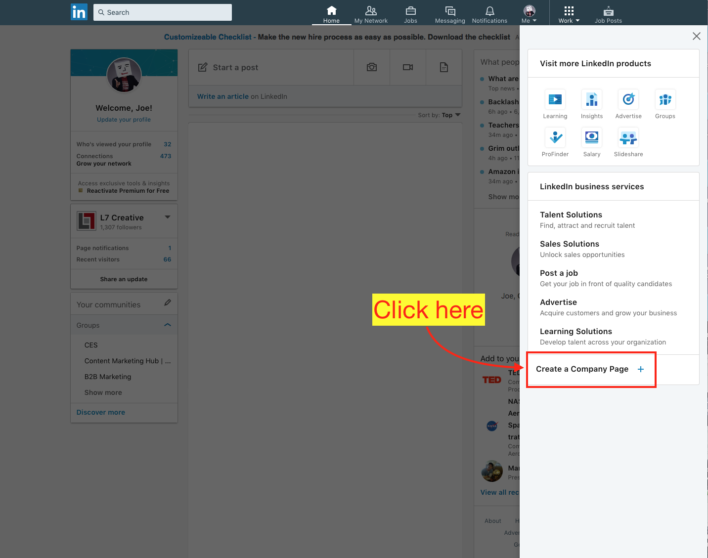 Create a New LinkedIn Company Page - Step 3 Screenshot