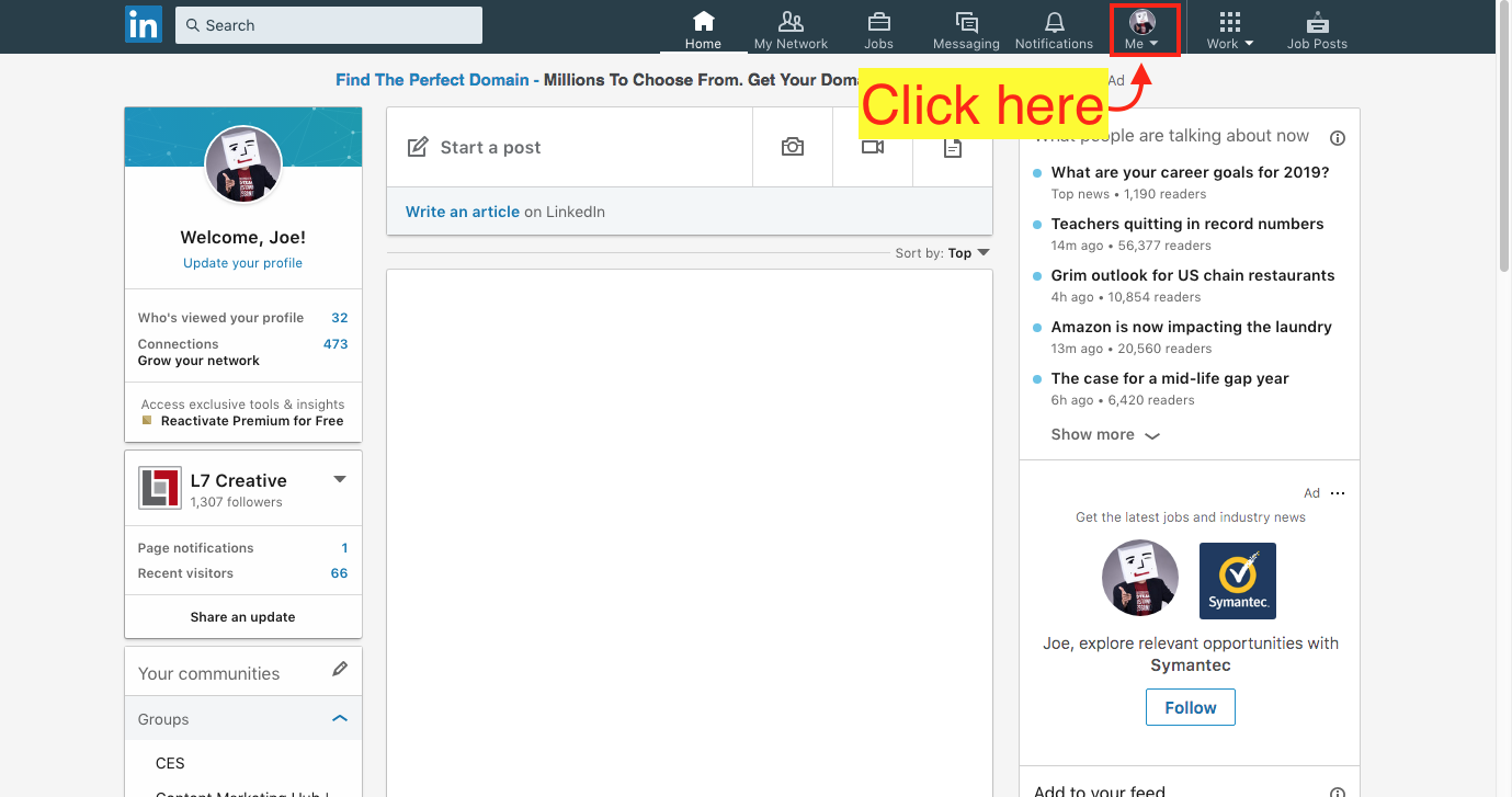 Find an Existing LinkedIn Company Page - Step 2 Screenshot