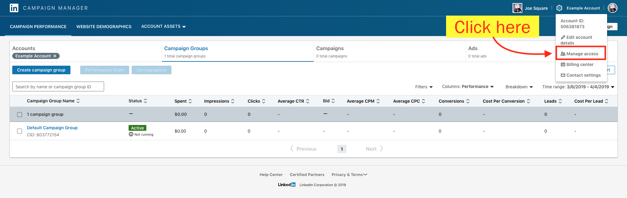 Add a Campaign Manager to Your LinkedIn Ad Account - Step 4 Screenshot