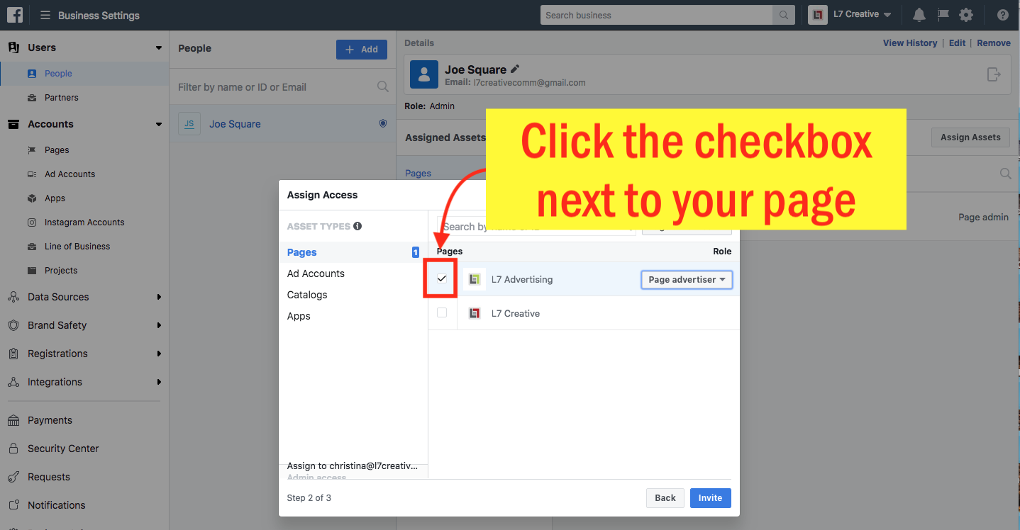 Add an Admin to Your Facebook Ad Account - Step 7 Screenshot