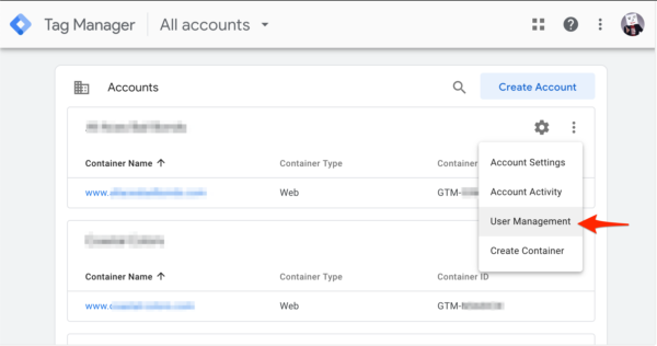 Tag Manager Add User Instructions Step 2